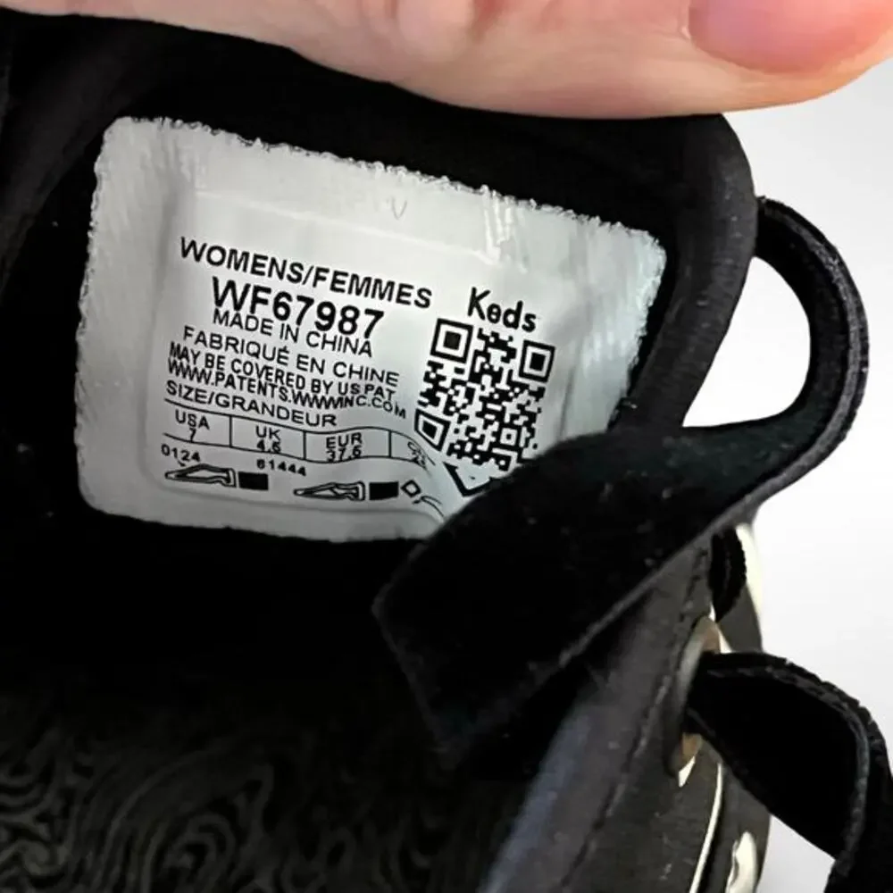 Keds x Batsheva Pointed Toe Polka Dot Platform Sneakers Black White Velvet Laces